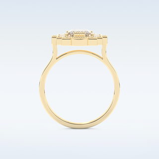 1.34 CT Cluster Engagement Ring Featuring Emerald Moissanite