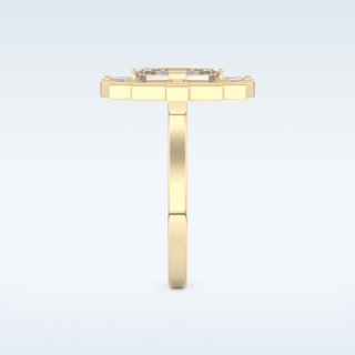 1.34 CT Cluster Engagement Ring Featuring Emerald Moissanite