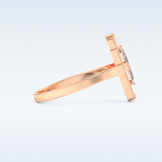 1.34 CT Cluster Engagement Ring Featuring Emerald Moissanite