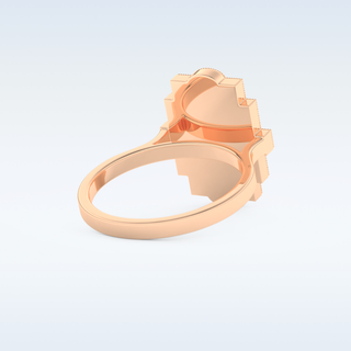 1.34 CT Cluster Engagement Ring Featuring Emerald Moissanite