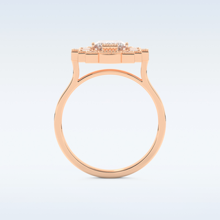 1.34 CT Cluster Engagement Ring Featuring Emerald Moissanite