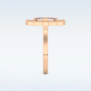 1.34 CT Cluster Engagement Ring Featuring Emerald Moissanite