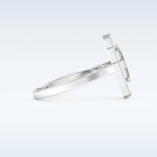 1.34 CT Cluster Engagement Ring Featuring Emerald Moissanite