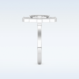 1.34 CT Cluster Engagement Ring Featuring Emerald Moissanite