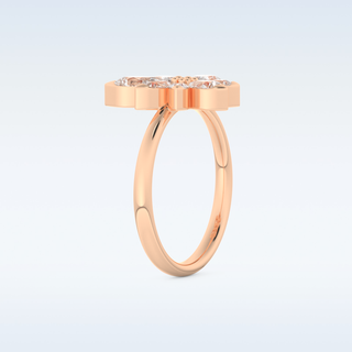 Floral Style Wedding Band with 1.57 CT Pear Cut Moissanite