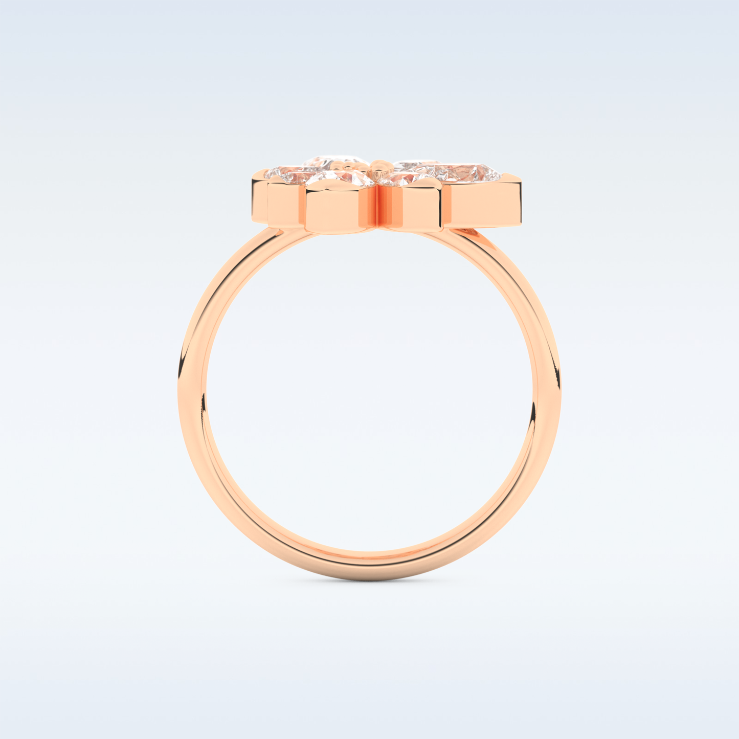 Floral Style Wedding Band with 1.57 CT Pear Cut Moissanite