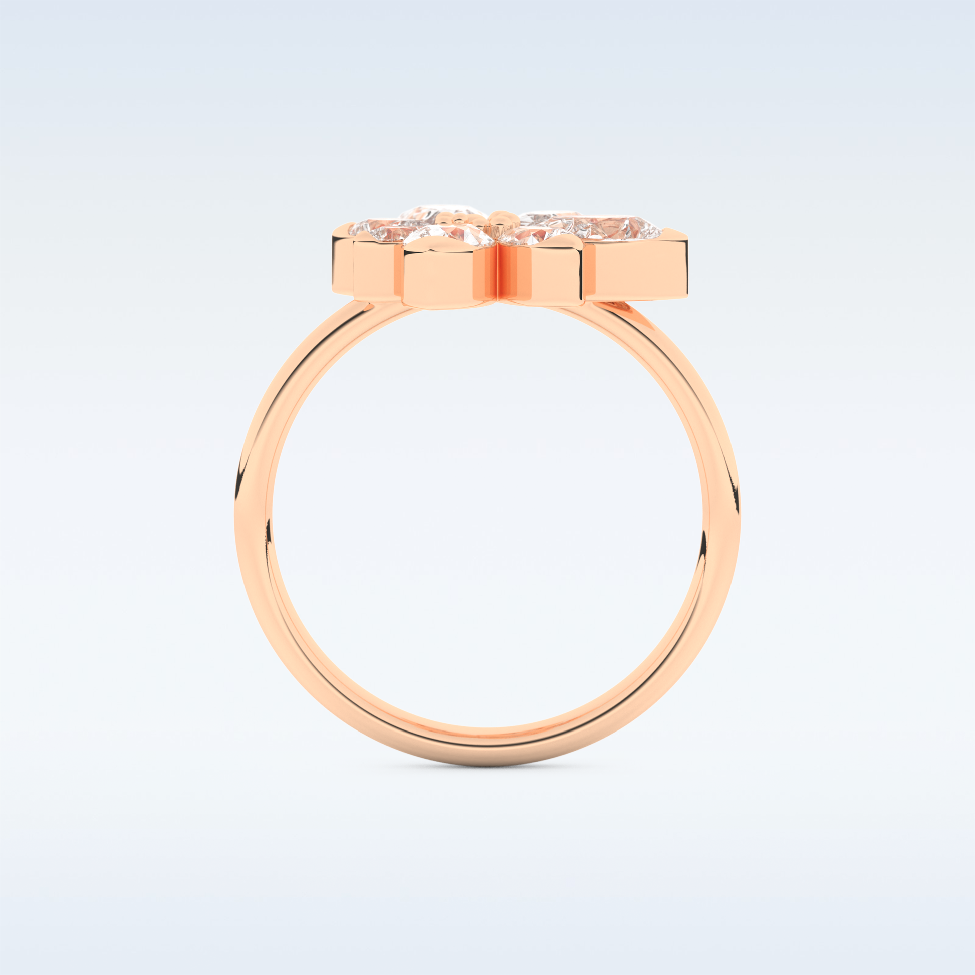 Floral Style Wedding Band with 1.57 CT Pear Cut Moissanite