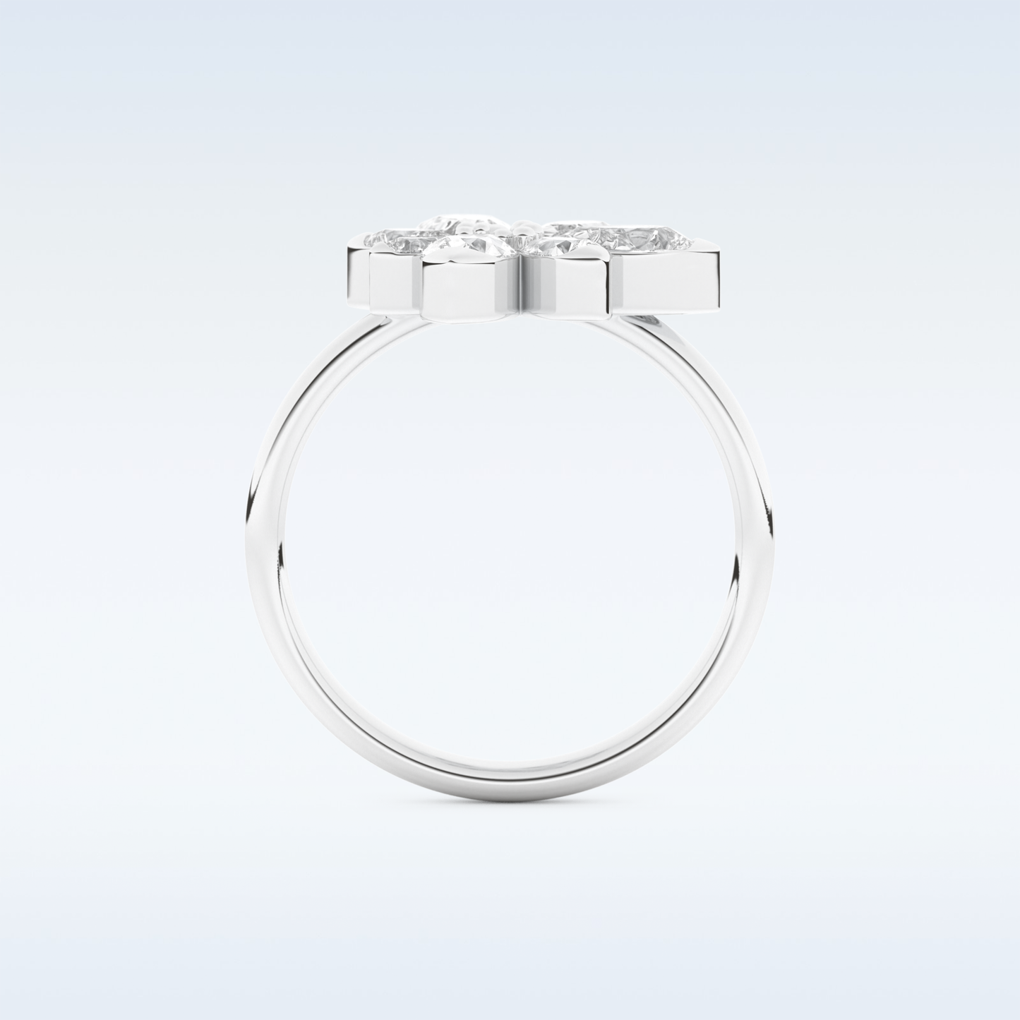 Floral Style Wedding Band with 1.57 CT Pear Cut Moissanite