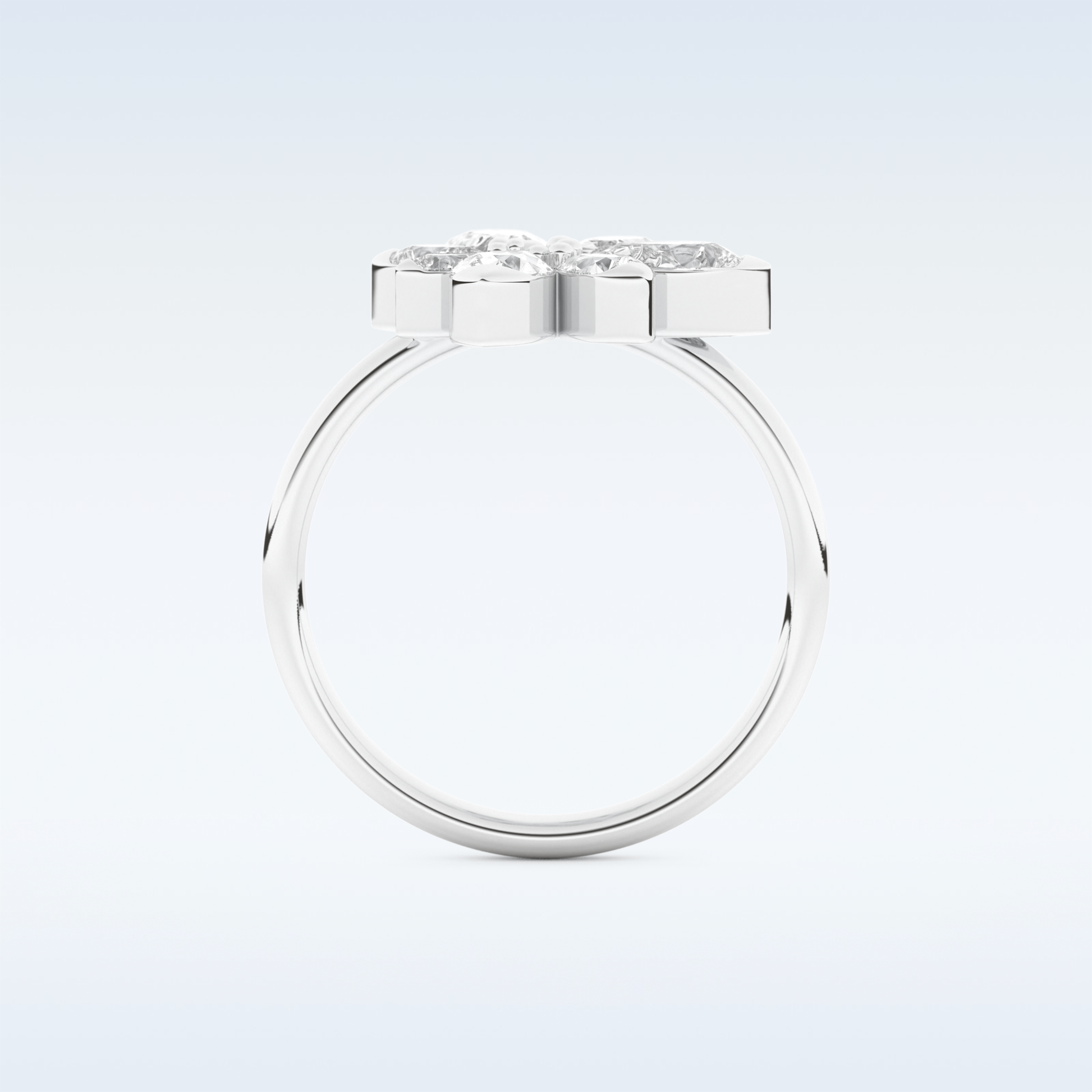 Floral Style Wedding Band with 1.57 CT Pear Cut Moissanite