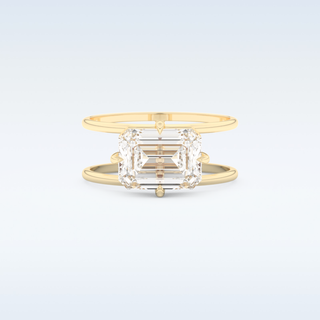 2.51 CT Solitaire Engagement Ring Featuring Emerald Moissanite