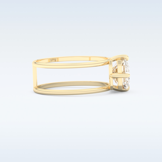 2.51 CT Solitaire Engagement Ring Featuring Emerald Moissanite