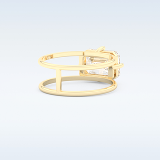 2.51 CT Solitaire Engagement Ring Featuring Emerald Moissanite