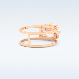 2.51 CT Solitaire Engagement Ring Featuring Emerald Moissanite