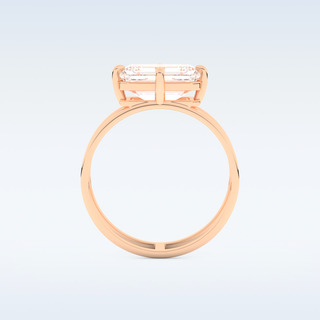 2.51 CT Solitaire Engagement Ring Featuring Emerald Moissanite