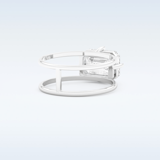 2.51 CT Solitaire Engagement Ring Featuring Emerald Moissanite