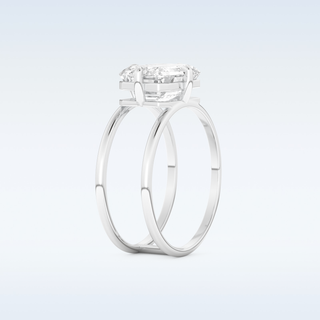 2.51 CT Solitaire Engagement Ring Featuring Emerald Moissanite