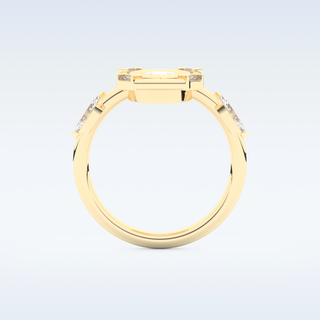 0.88 CT Bezel & Dainty Engagement Ring Featuring Marquise Moissanite