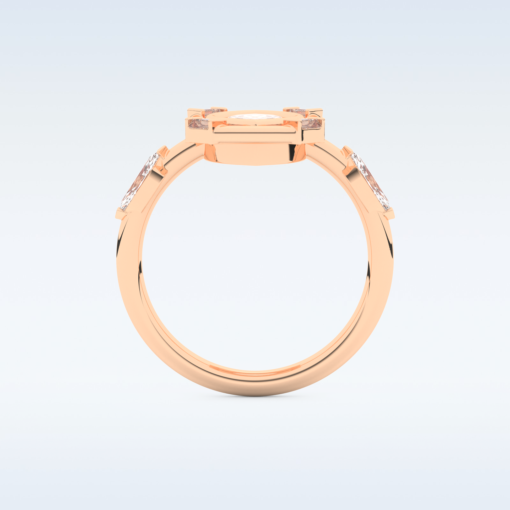 0.88 CT Bezel & Dainty Engagement Ring Featuring Marquise Moissanite