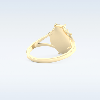 Moissanite Bridal Set – 1 CT Baguette Straight Cut Engagement Ring with Matching Band