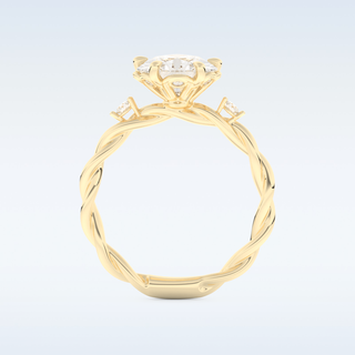 2.73 CT Twisted Shank & Dainty Engagement Ring Featuring Pear Moissanite