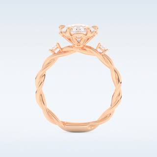 2.73 CT Twisted Shank & Dainty Engagement Ring Featuring Pear Moissanite