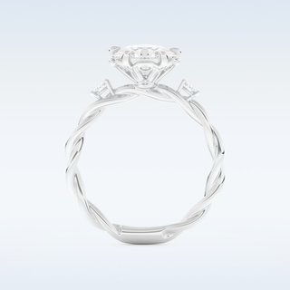 2.73 CT Twisted Shank & Dainty Engagement Ring Featuring Pear Moissanite