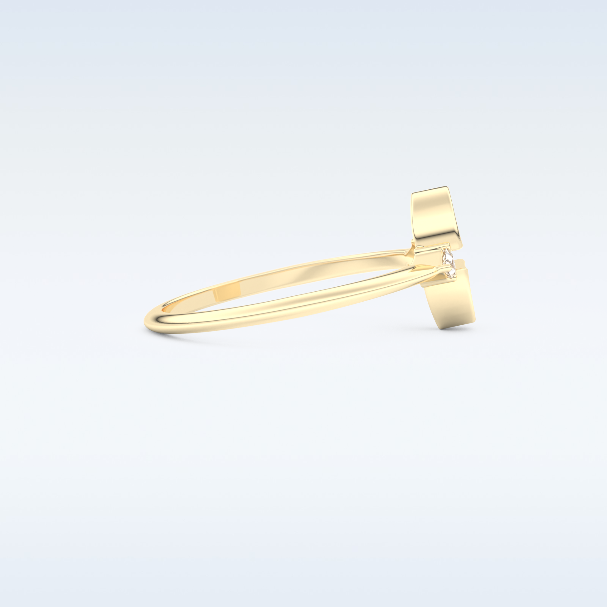 Stunning Wedding Band with 0.39 CT Triangle, Half moon & Round Cut Moissanite