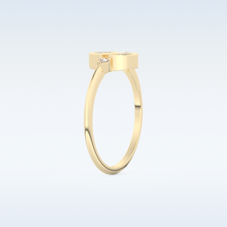 Stunning Wedding Band with 0.39 CT Triangle, Half moon & Round Cut Moissanite