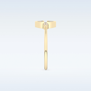 Stunning Wedding Band with 0.39 CT Triangle, Half moon & Round Cut Moissanite