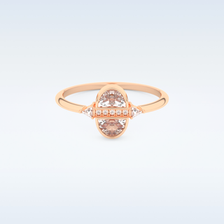 Stunning Wedding Band with 0.39 CT Triangle, Half moon & Round Cut Moissanite