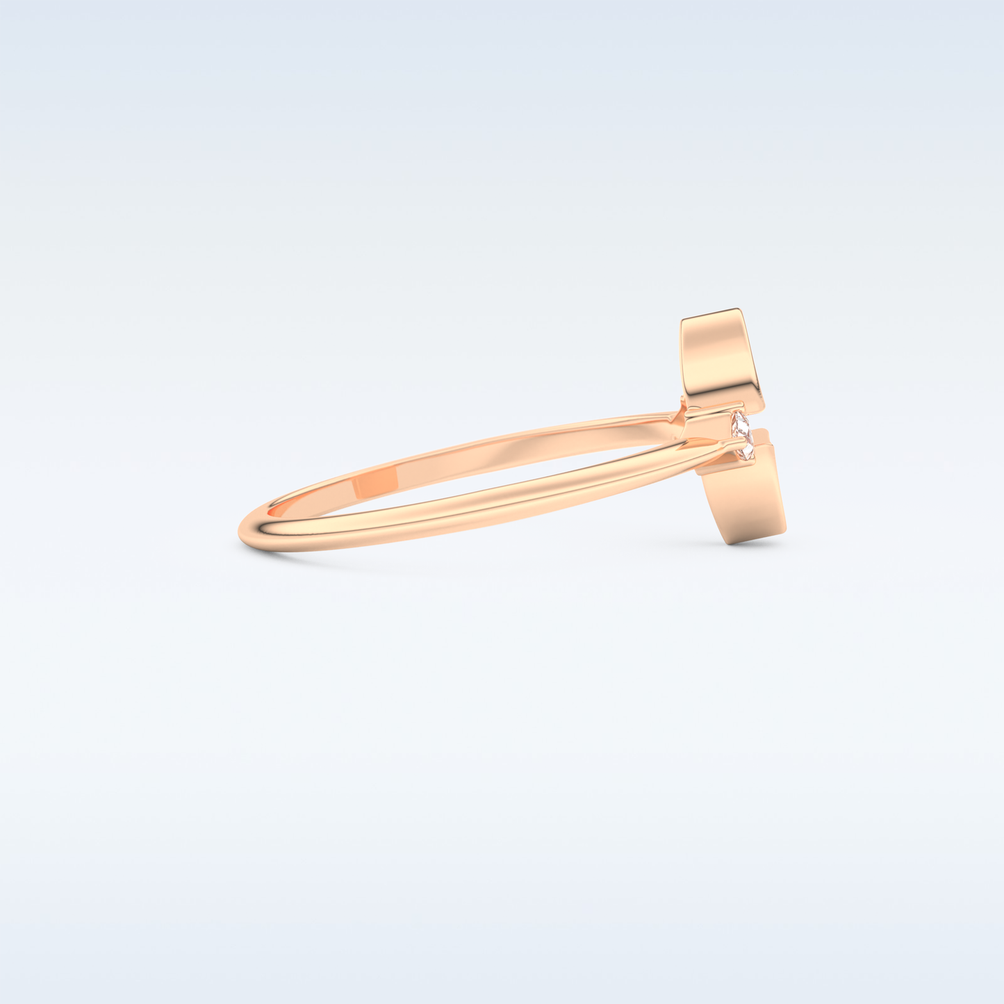 Stunning Wedding Band with 0.39 CT Triangle, Half moon & Round Cut Moissanite