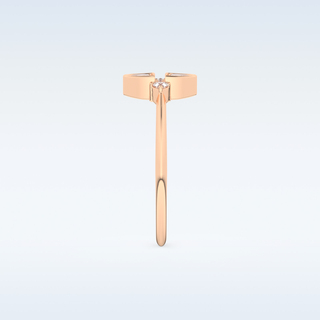 Stunning Wedding Band with 0.39 CT Triangle, Half moon & Round Cut Moissanite