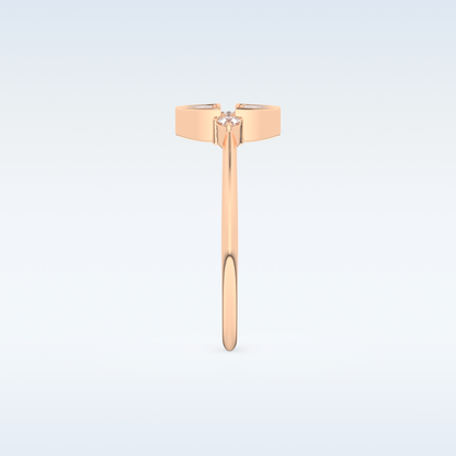 Stunning Wedding Band with 0.39 CT Triangle, Half moon & Round Cut Moissanite