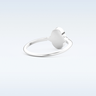 Stunning Wedding Band with 0.39 CT Triangle, Half moon & Round Cut Moissanite