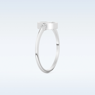 Stunning Wedding Band with 0.39 CT Triangle, Half moon & Round Cut Moissanite