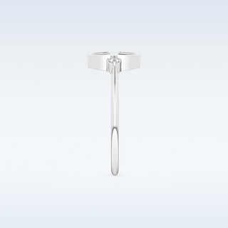 Stunning Wedding Band with 0.39 CT Triangle, Half moon & Round Cut Moissanite