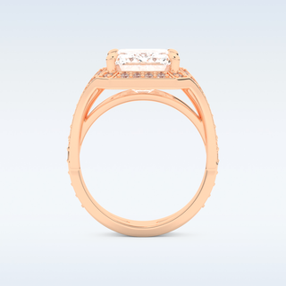 5.75 CT Criss Cross Engagement Ring Featuring Emerald Moissanite