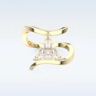 2.30 CT Solitaire Engagement Ring Featuring Triangle Moissanite