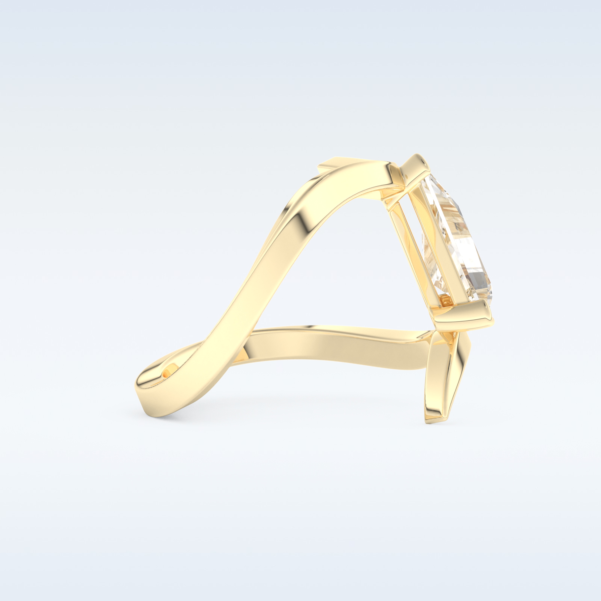 2.30 CT Solitaire Engagement Ring Featuring Triangle Moissanite