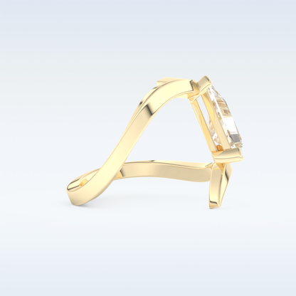 2.30 CT Solitaire Engagement Ring Featuring Triangle Moissanite