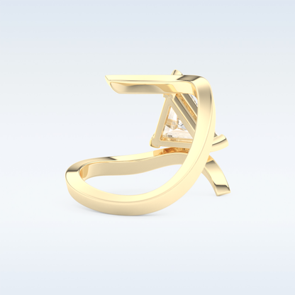 2.30 CT Solitaire Engagement Ring Featuring Triangle Moissanite