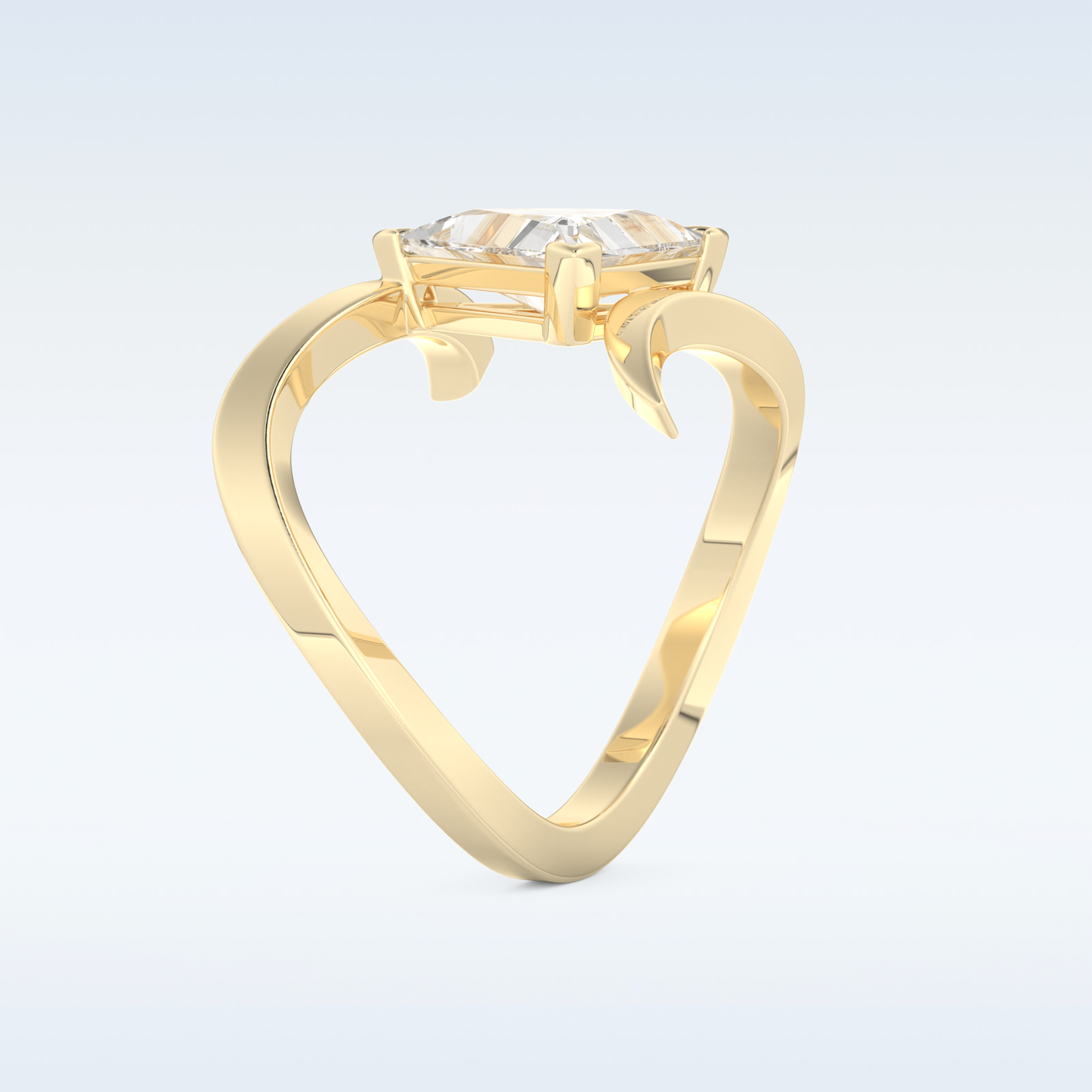 2.30 CT Solitaire Engagement Ring Featuring Triangle Moissanite