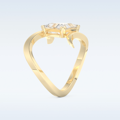 2.30 CT Solitaire Engagement Ring Featuring Triangle Moissanite