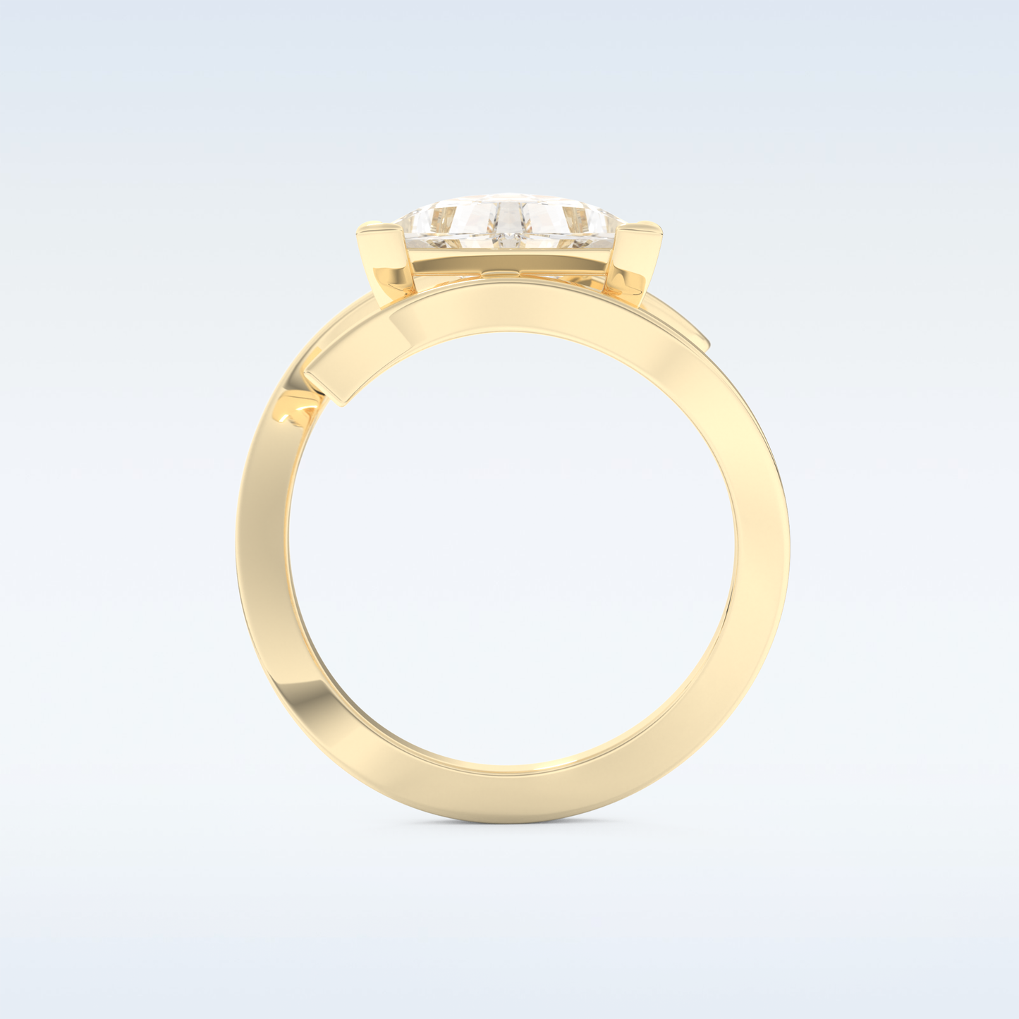 2.30 CT Solitaire Engagement Ring Featuring Triangle Moissanite