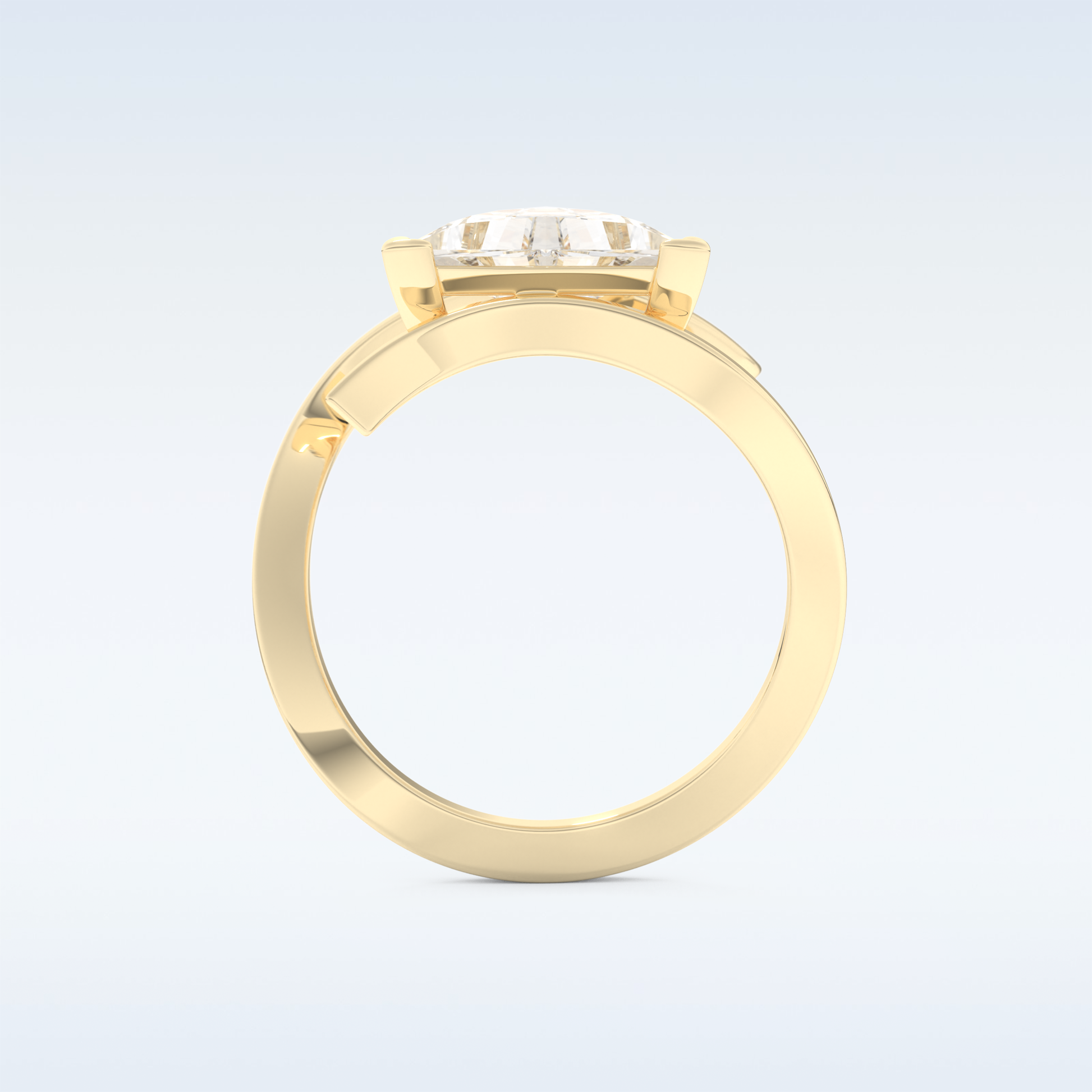 2.30 CT Solitaire Engagement Ring Featuring Triangle Moissanite