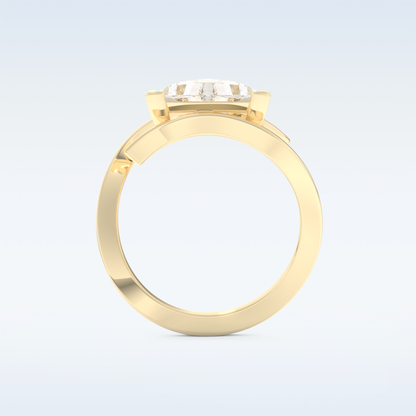 2.30 CT Solitaire Engagement Ring Featuring Triangle Moissanite