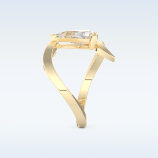 2.30 CT Solitaire Engagement Ring Featuring Triangle Moissanite