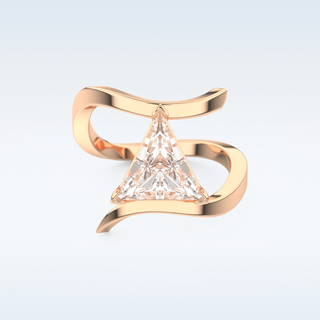 2.30 CT Solitaire Engagement Ring Featuring Triangle Moissanite