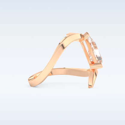 2.30 CT Solitaire Engagement Ring Featuring Triangle Moissanite