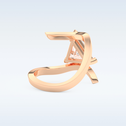 2.30 CT Solitaire Engagement Ring Featuring Triangle Moissanite